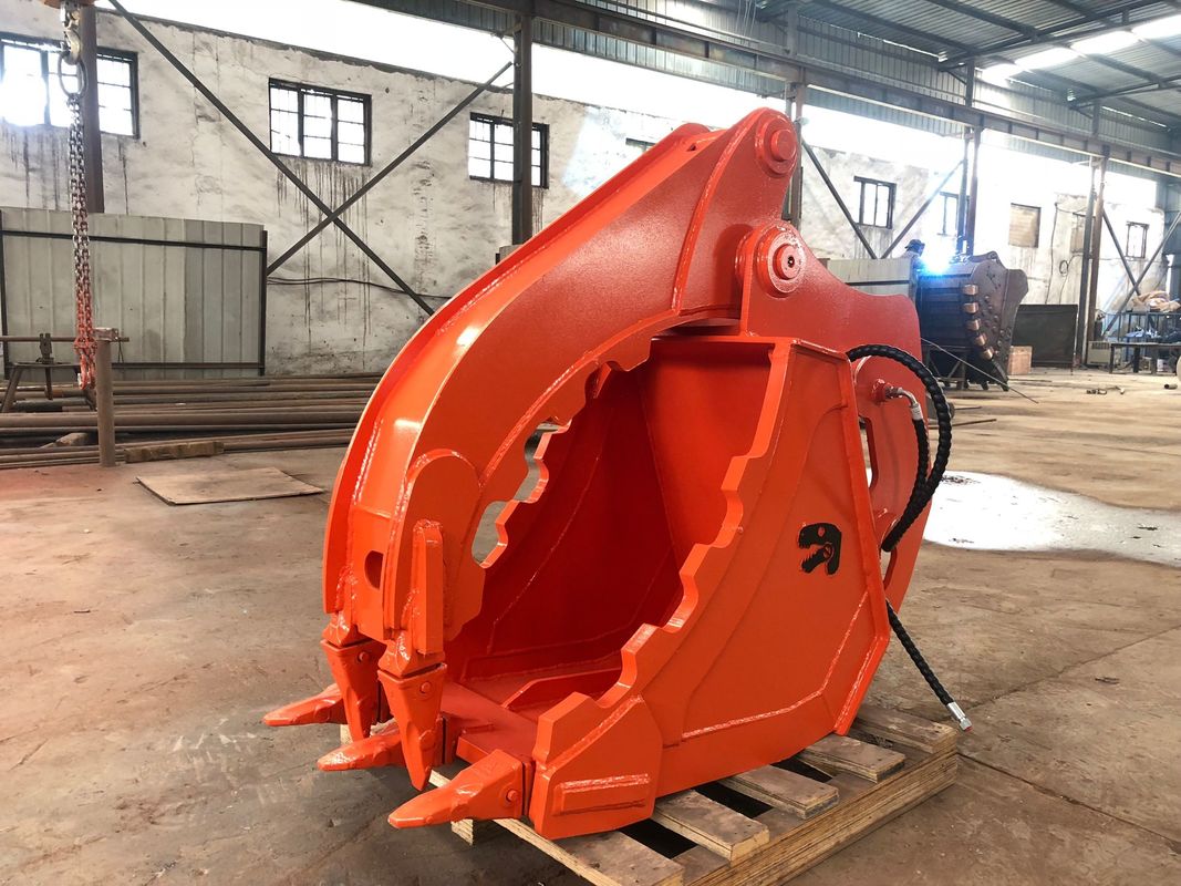 Ανθεκτικός χάλυβας Excavator Grab Bucket Οπταλτικός για τη διαλογή των συντρίμμων